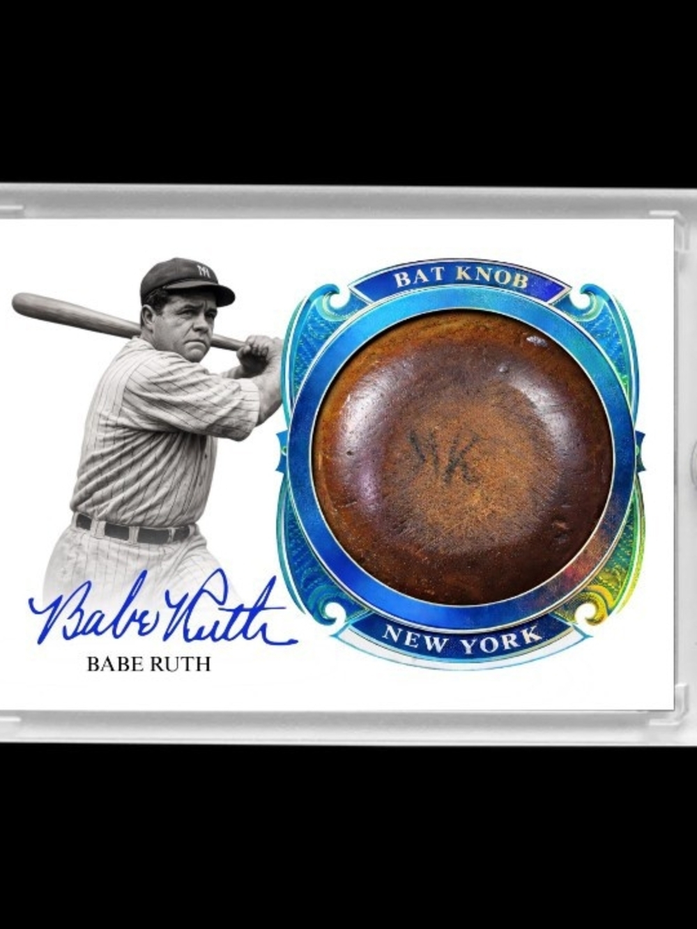 Babe Ruth Custom Art Card - New York Yankees Bat Knob Edition